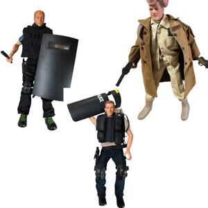 A Trio of Vintage MP GI Joe Soldiers+ Accessories & Weapons D